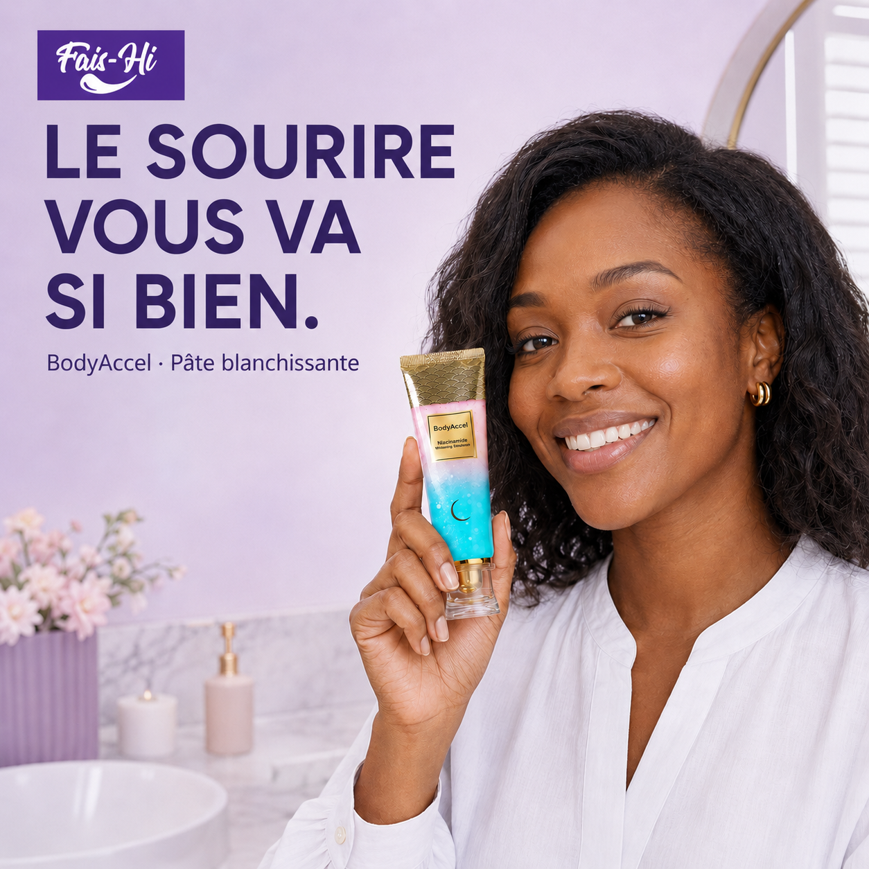 BodyAccel — La pâte blanchissante  N°1  pour un sourire que tu auras envie de montrer
