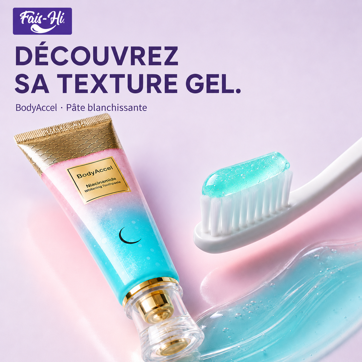 BodyAccel — La pâte blanchissante  N°1  pour un sourire que tu auras envie de montrer